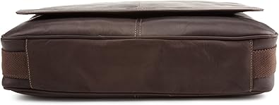 Kenneth Cole REACTION Risky Business Messenger Full-Grain Colombian Leather Crossbody Laptop Case & Tablet Day Bag